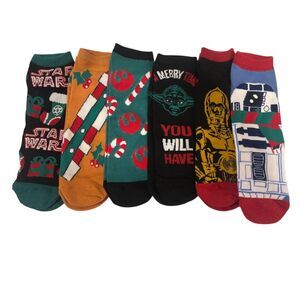 Star Wars Christmas Socks Rebel Alliance Collection - 6 Pairs Men's shoe Sz 6-12